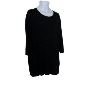 Chico's Women's black Top Shirt round neck size 3 US XL